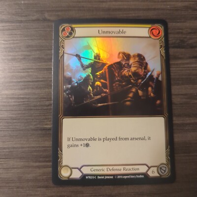 Unmovable (Yellow) Welcome to Rathe Near Mint Alpha Print Rainbow Foil   FaB