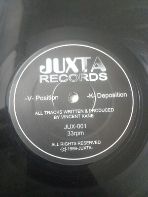 Jungle D&b Vincent Kane V Position K Deposition 12'' Vinyl RARE 1990s Jungle 