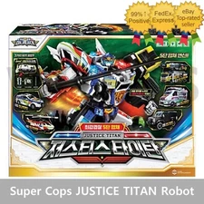 MINIFORCE Super Cops JUSTICE TITAN 5-Vehicle Combine Transformer Robot Toy 2023=