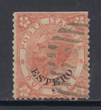 Italy Levante Offices - Sassone n.9  cat 1900$ used top cut - see scan