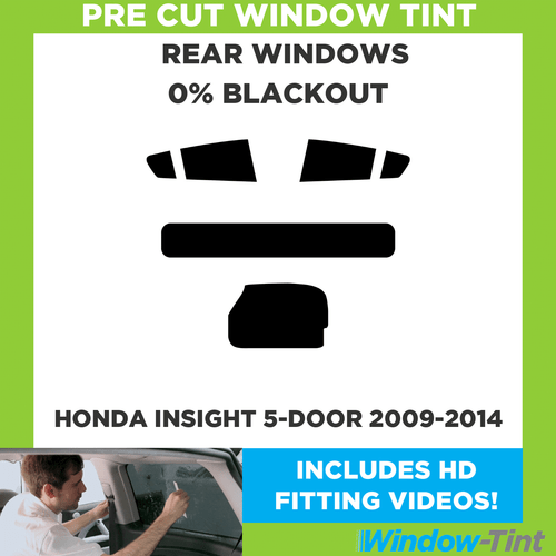 For Honda Insight 5-door Hatchback 2009-14 Pre Cut Window Tint 0% Blackout Film - Picture 1 of 10