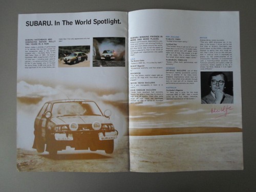 SUBARU 4WD RANGE orig 1981 UK Mkt Sales Brochure - 1600 1800 - Picture 8 of 9