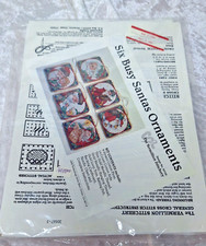 Six Busy Santas Ornaments Cross Stitch Kit 30700 Vermillion Stitchery New Sealed