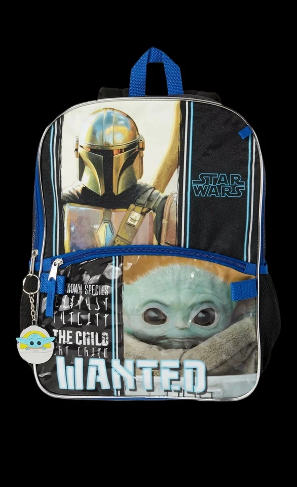 Star Wars Mandalorian Baby Yoda 5 Piezas Niños Mochila y Bolsa de Almuerzo Set- NUEVO Foto 4 de 4