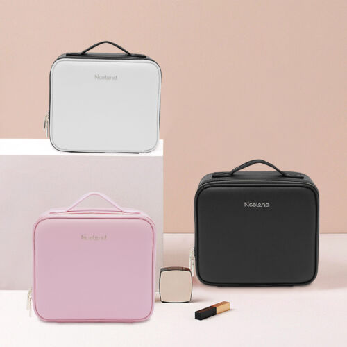 Borsa cosmetica divisoria multi portatile da viaggio astuccio trucco + specchio - Foto 12 di 24