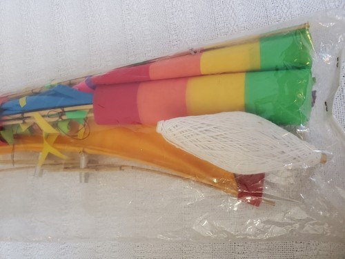 Rainbow Boat Kite World Market Cost Plus 24 x 19 x 24 inch New Old Stock Wood - Picture 7 of 12