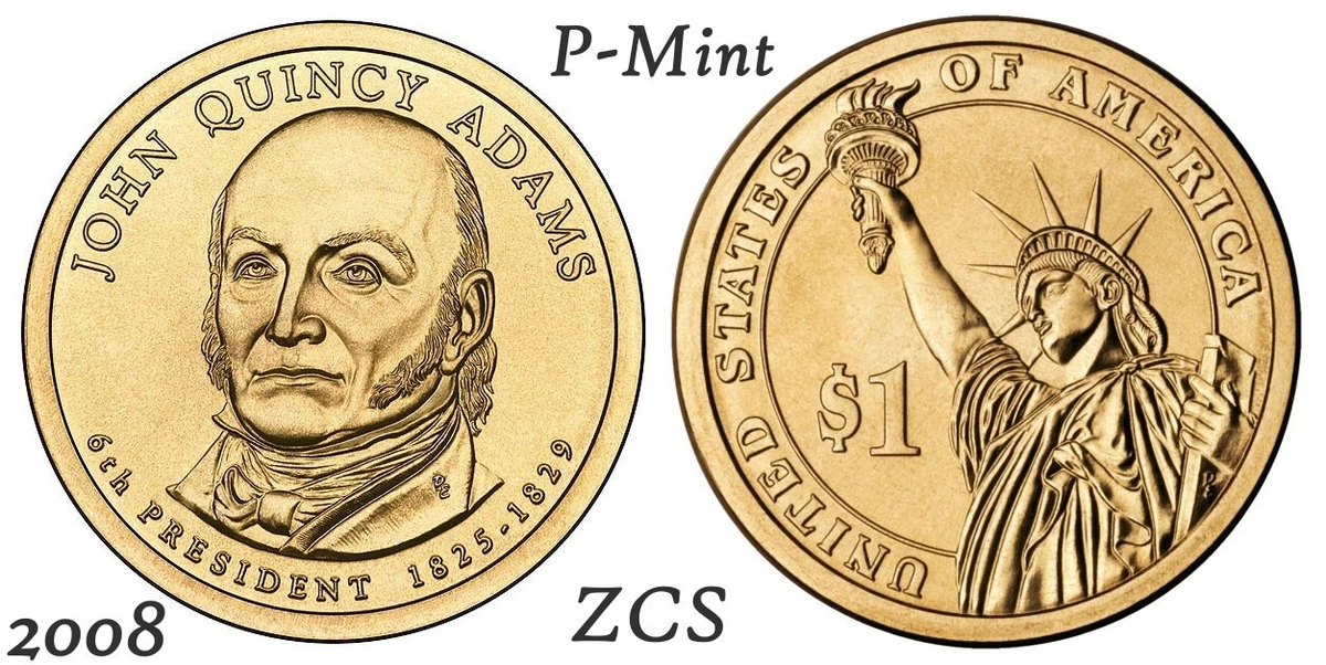 ⑥【ゴールデンダラー】新品未開封 第六代ジョン•クィンシー•アダムズ大統領 John Quincy Adams Coin for sale | eBay