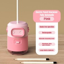 Elektrischer Anspitzer Automatischer Spitzer Bleistiftspitzer Spitzmaschine Rosa