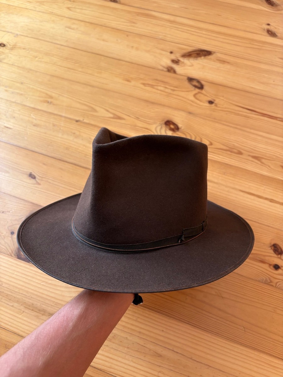 1940s Borsalino Alessandria 7 1/4 Johnny Depp brown hat fedora