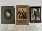 Vtg Antique Photo Photograph Pictures of Men Lot of 3 mounted on cardboard