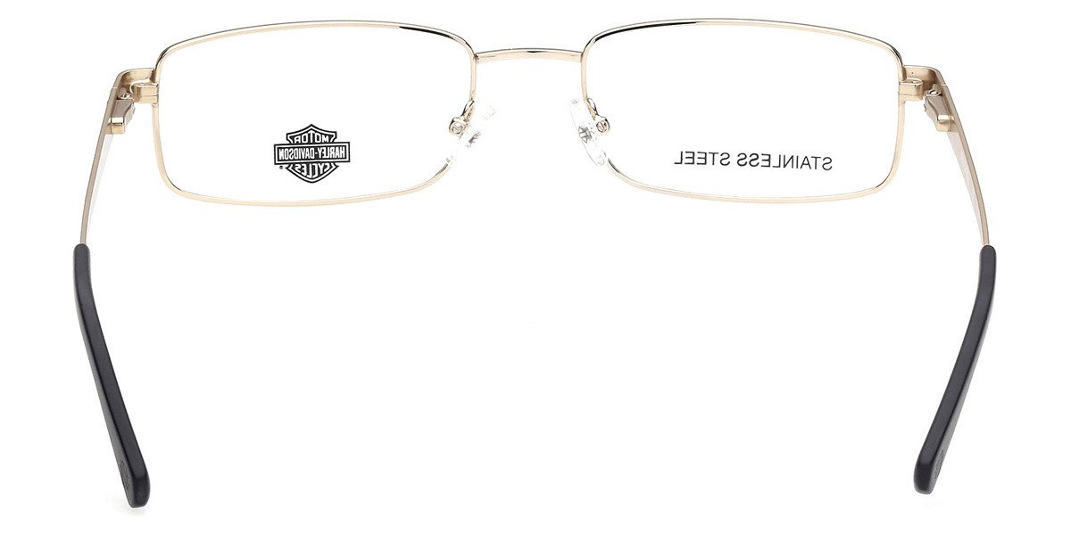 Harley Davidson HD0883 Eyeglasses Men Pale Gold Rectangle 56  display picture 1