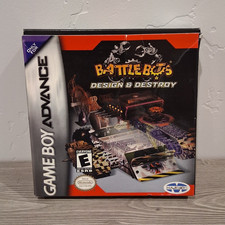 BattleBots Design & Destroy (GBA) Complete in Box w/ Manual (2003) Damaged Box