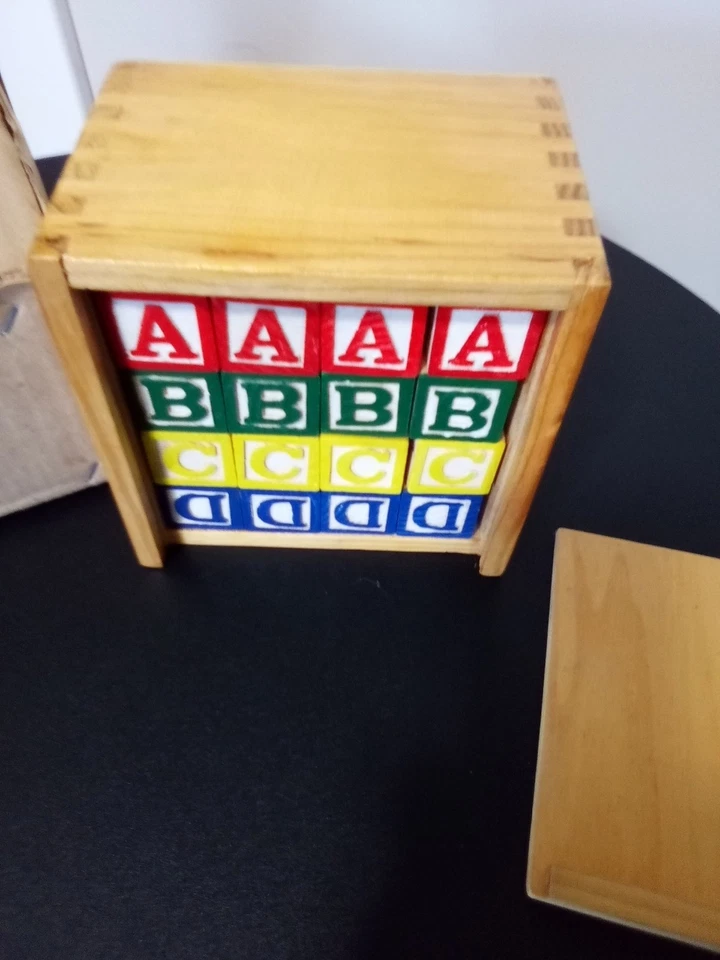 Vintage "Wooden Alphabet Block Set In Wooden Case" - Image 2 of 4