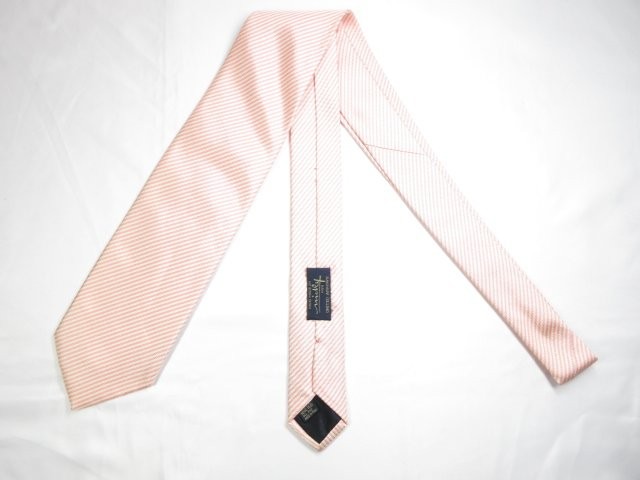 Nicky MILANO Men's Tie Silk Pink And Off-White Italy thumbnail 3