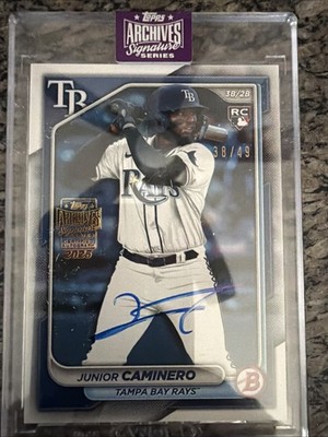 2025 Topps Archives Signature Series -Active Player Edition Junior Caminero /49 