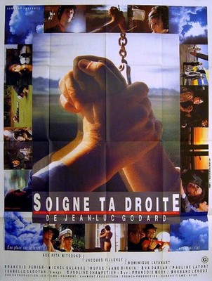 SOIGNE TA DROITE 1987 Jean-Luc Godard, Jane Birkin FRENCH POSTER