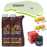 Wartung ÖL 2L Luftfilter ÖLfilter ZüNdkerze FüR Aprilia Scarabeo 500 Ie 2008-12