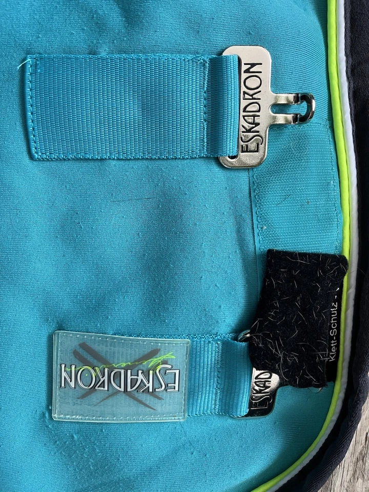 Eskadron Next Generation Abschwitzdecke Neongreen Splash Größe L Mit Bauchgurten - Bild 2 von 4