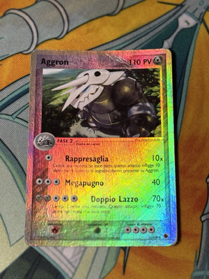 Pokemon Karte Aggron 1/109 Rubin & Saphir Reverse Holo Rare 2003 Italienisch HP