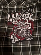 King Kerosin Checked Shirt Psychobilly Rockabilly Punk Biker Skull