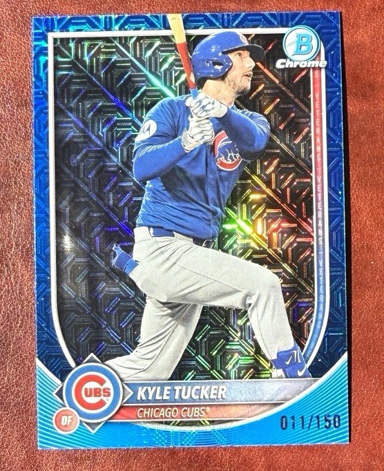 2025 Bowman Chrome Kyle Tucker Blue Mojo Refractor /150 #57 Cubs 011/150