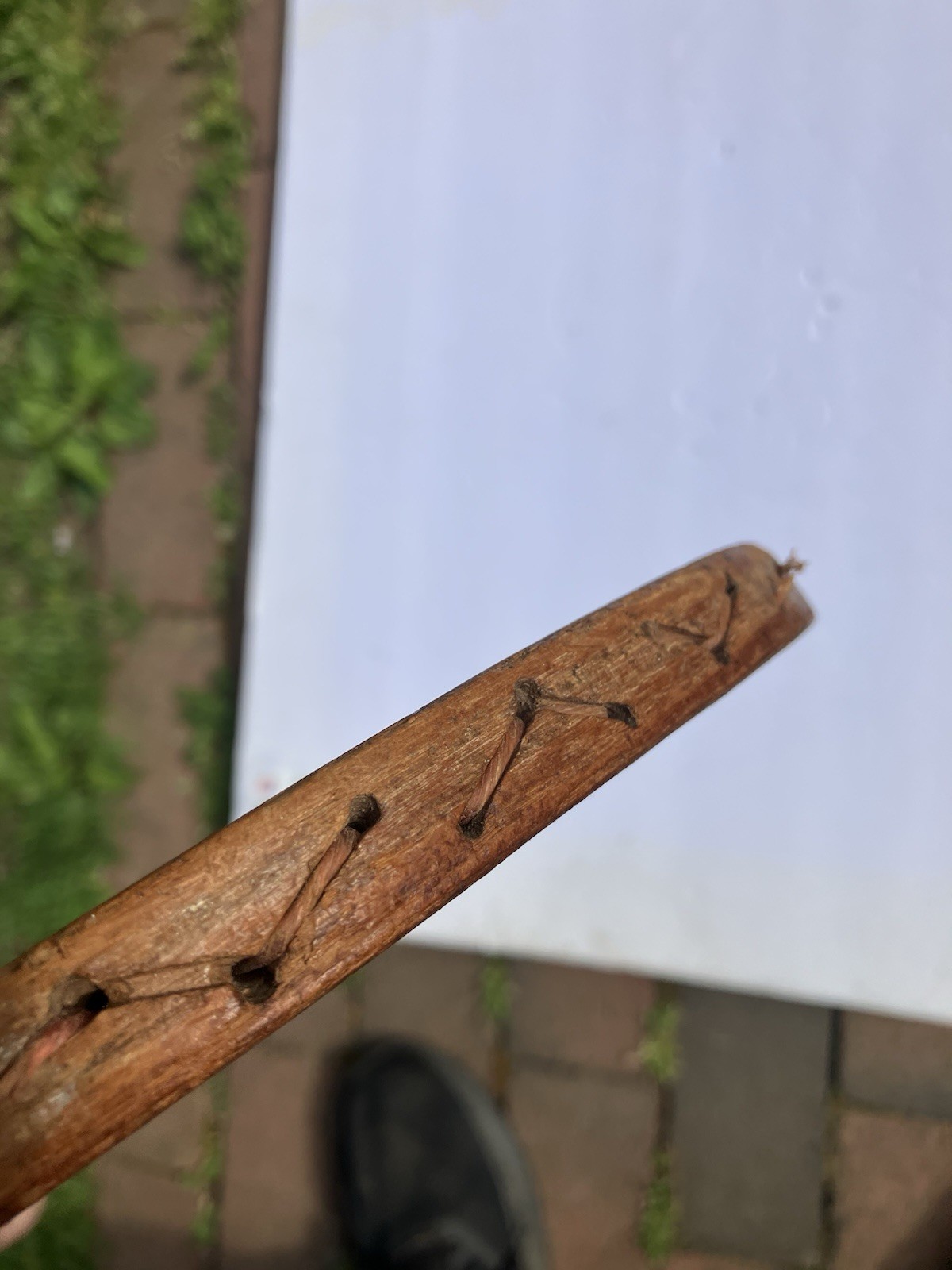 Antique N J Magnan Corp. Wood Tennis Racket Tournament Model N.Attleboro, Ma