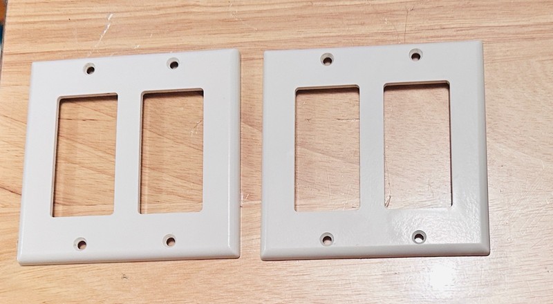 2 Dual Double 2-Gang Leviton Decora Unbreakable Nylon Wallplate White Ships Free