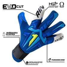 Rinat Aries-X Prime Blue Professional Goalkeeper Gloves with Omega Grip