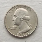 1964 Washington Quarter Silver 25C Circulated Business Strike Philadelphia Coin