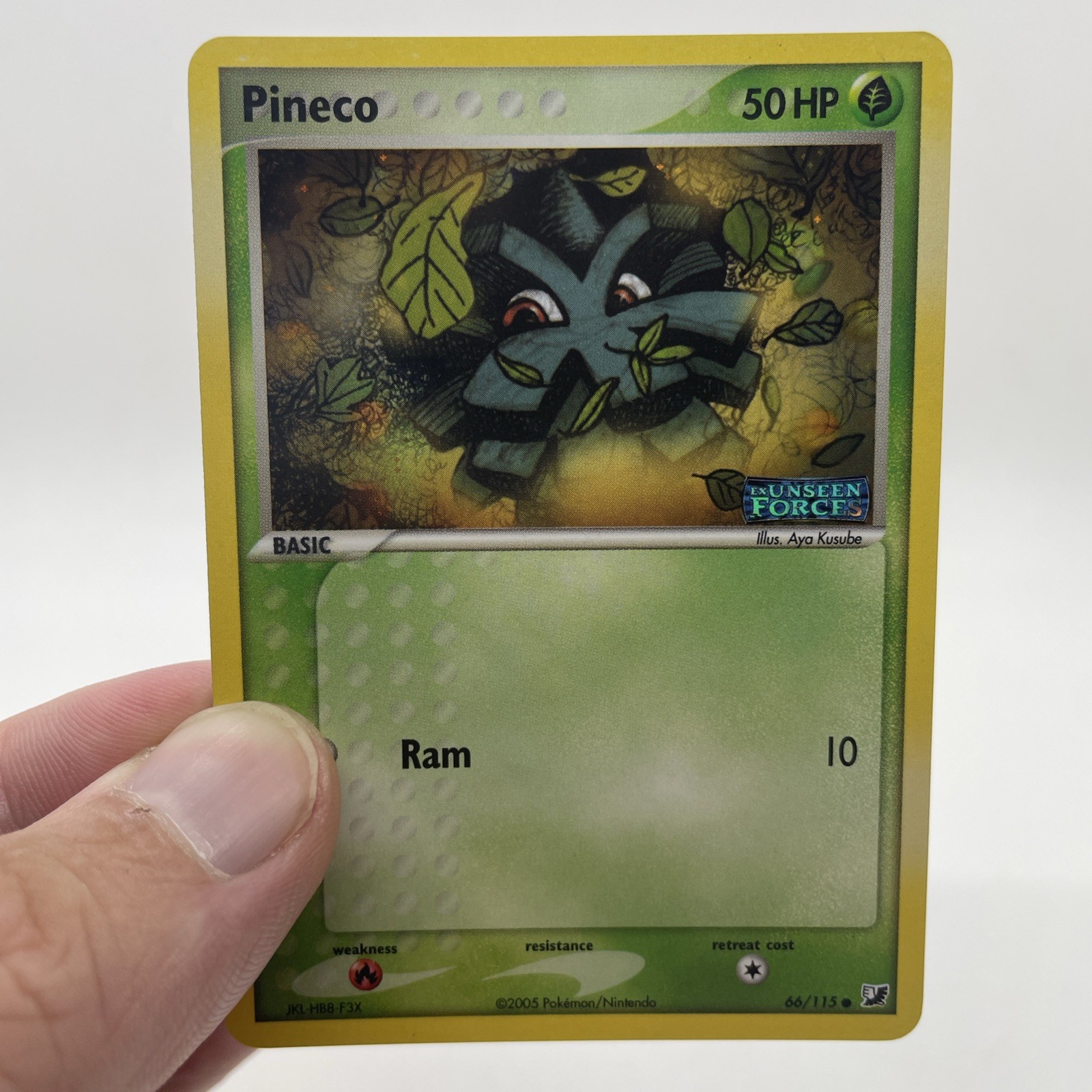 Pineco 66/115 Unseen Forces Reverse Holo Stamped Pokémon TCG NM