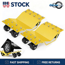 2 Pack Car Dolly 4000lbsheavy Duty Wheel Dollies For Car Movingvehicle Tire