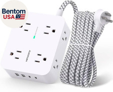 Surge Protector Power Strip - 8 Outlets 4 USB 2 USB C Charging Ports, Multi P