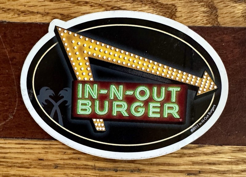 *IN-N-OUT BURGER* Neon Skateboard Sticker!