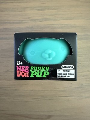 Schylling NeeDoh Teal FUNKY PUP Squeeze Ball Squish Nee Doh Authentic New Sealed