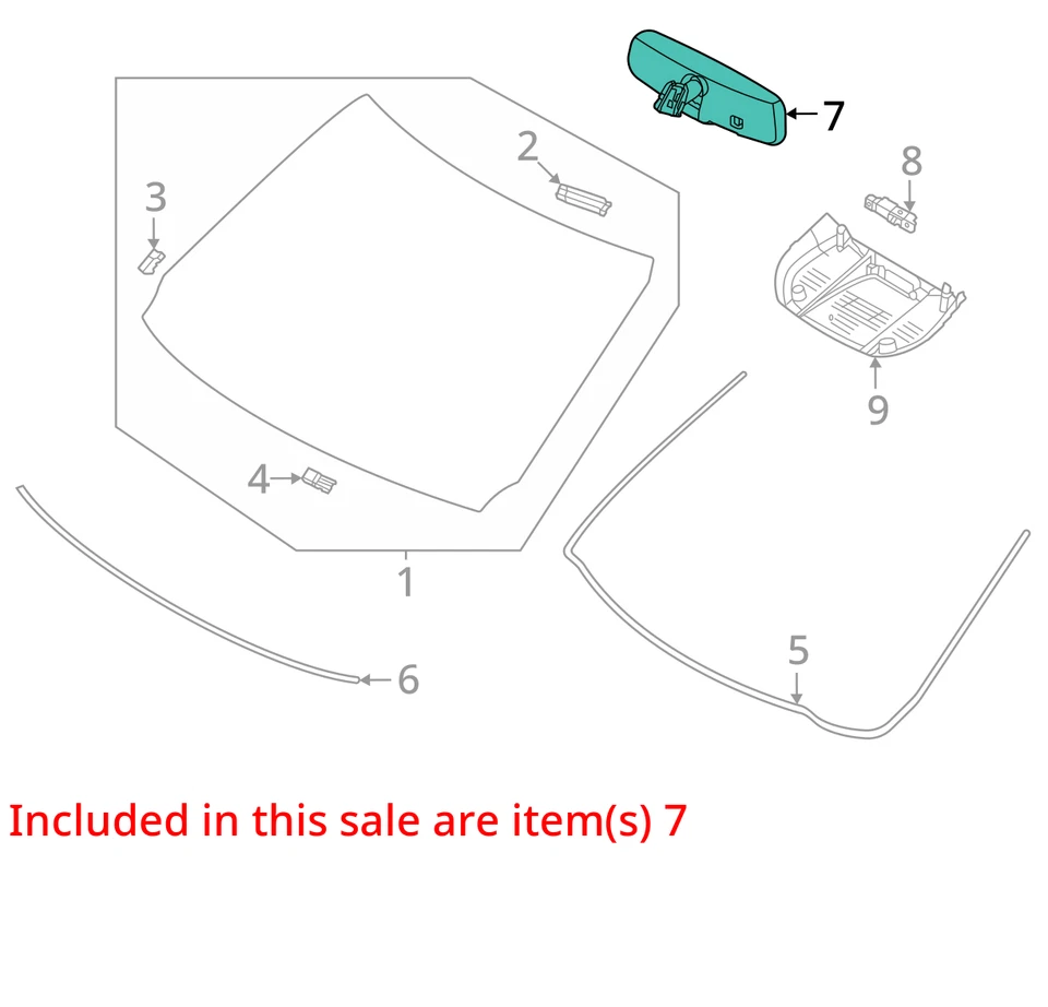Used Front Center Interior Rear View Mirror fits: 2012 Nissan Rogue Front Center Foto 3 de 4