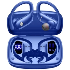 bmani Ear Buds Wireless Earbuds Bluetooth Headphones with 80H Playtime LED Di...