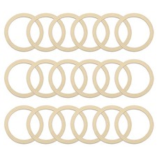 50Pcs 50mm 2inch Natural Wood Rings Unfinished Wood Pieces Circle Ornaments