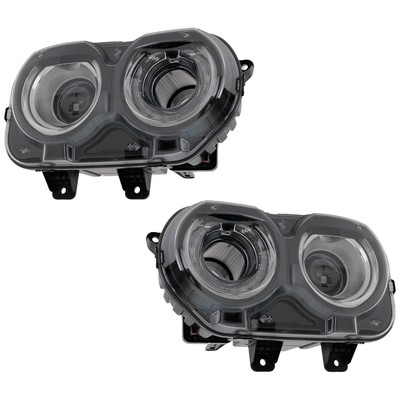 Headlights Driving Head lights Headlamps Set of 2  Driver & Passenger Side Pair