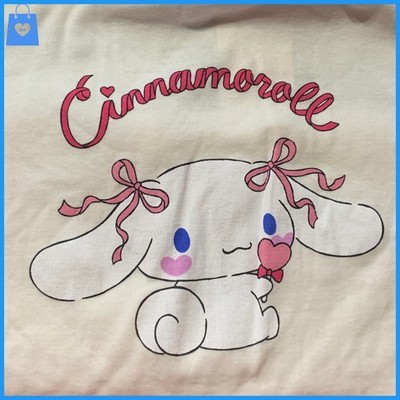 Medium - Womens Cinnamoroll Short Sleeve Graphic Baby T-Shirt - Ivory