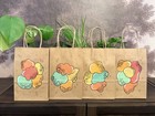 Original Hand Painted Gift Bag 9x6 Kraft Paper Bag x 4 Acrylic Ink Art Colorful — photo 3