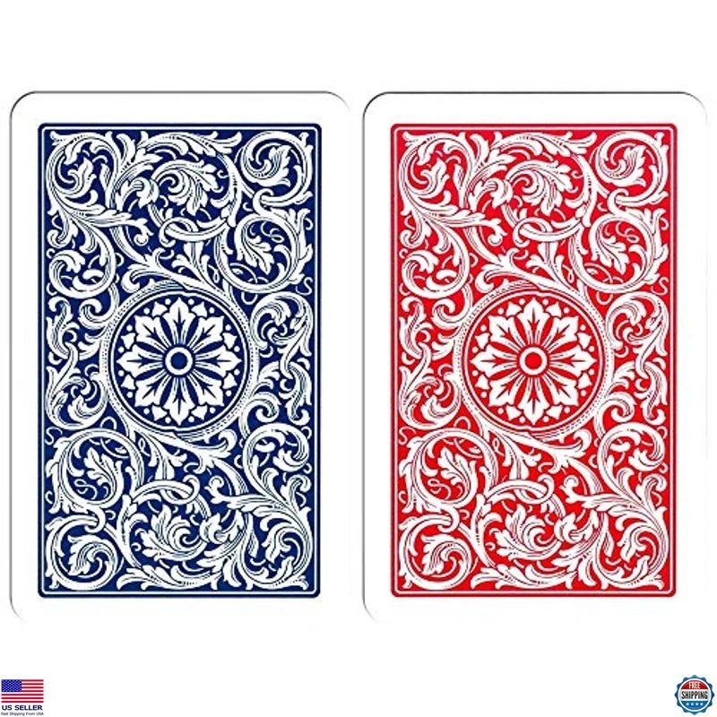 Copag 1546 Jumbo Index Bridge Playing Cards - 100% Durable Plastic - Red & Blue - Image 3 of 4