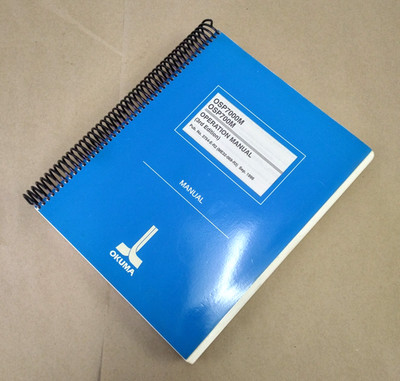 OKUMA OSP7000M OSP700M, OPERATION MANUAL, ME32-069-R3
