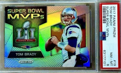 2017 Panini Prizm Super Bowl Mvps Tom Brady #19 PSA 8 LOW POP Case HIT History