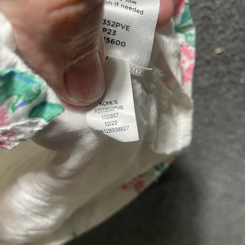 Draper James RSVP Hemdkleid Puffärmel Blumen Größe Medium weiß Viskose Baumwolle - Bild 21 von 23