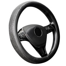 New Diamond Leather Steering Wheel Standard Size 14"1/2-15" Black Diamonds