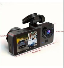 4K 1080P Ultra HD 3-Channel Car Dash Cam Front Rear Interior w/32GB SD Card