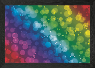 Gerahmtes Wandbild Poster Leinwanddruck Bild mit buntem Bokeh-Effekt