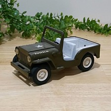 Tonka Military Jeep Diecast Toy Vehicle Green/White with White Star