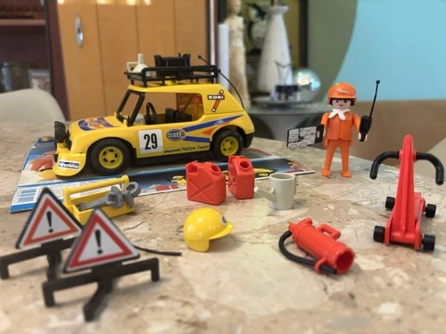 Vintage Playmobil 3524 Hella Rally Car Jeep Vintage Accessories 1976 Race Car