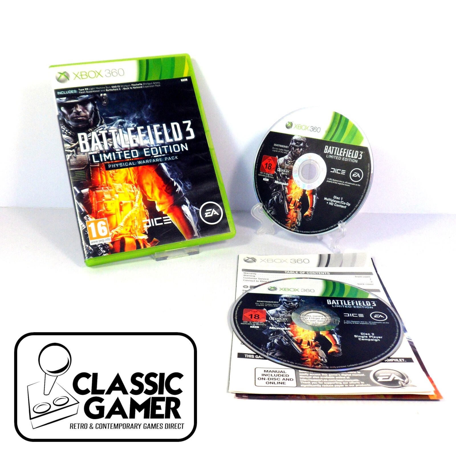 Battlefield 3 Limited Edition Physical Warfare Pack (Xbox 360) *NEAR MINT*